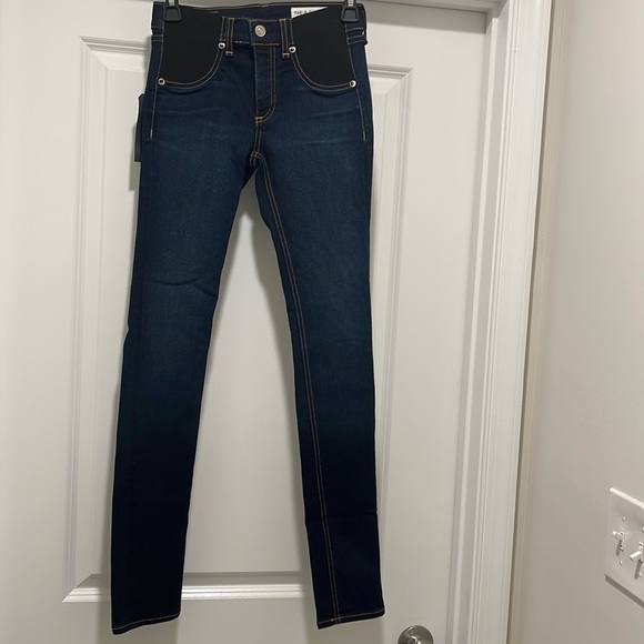 Rag & Bone Skinny Maternity Jeans Bedford NWT Size 24 Pregnancy Denim Pants - Picture 2 of 15
